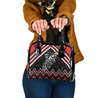 New Zealand Christmas Taniko Poutama Shoulder Handbag Mountainscape Maori Fern - Polynesian Pride
