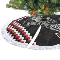 New Zealand Christmas Taniko Poutama Tree Skirt Mountainscape Maori Fern - Polynesian Pride