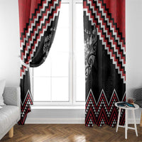 New Zealand Christmas Taniko Poutama Window Curtain Mountainscape Maori Fern - Polynesian Pride