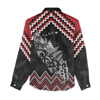 New Zealand Christmas Taniko Poutama Women Casual Shirt Mountainscape Maori Fern - Polynesian Pride