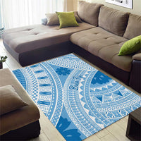 Bula Fiji Classic Masi Tapa Area Rug Turquoise - Polynesian Pride