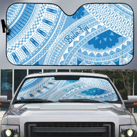 Bula Fiji Classic Masi Tapa Auto Sun Shade Turquoise - Polynesian Pride