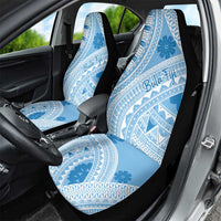Bula Fiji Classic Masi Tapa Car Seat Cover Turquoise - Polynesian Pride