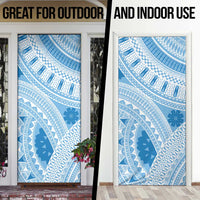 Bula Fiji Classic Masi Tapa Door Cover Turquoise - Polynesian Pride