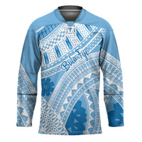 Bula Fiji Classic Masi Tapa Hockey Jersey Turquoise LT7 Unisex Turquoise - Polynesian Pride