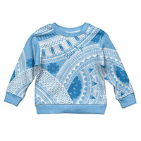 Bula Fiji Classic Masi Tapa Kid Ugly Christmas Sweater Turquoise - Polynesian Pride