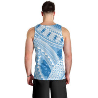 Bula Fiji Classic Masi Tapa Men Tank Top Turquoise - Polynesian Pride