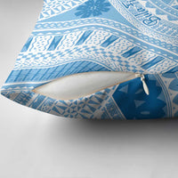 Bula Fiji Classic Masi Tapa Pillow Cover Turquoise - Polynesian Pride
