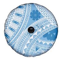 Bula Fiji Classic Masi Tapa Spare Tire Cover Turquoise - Polynesian Pride