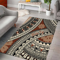 Bula Fiji Classic Masi Tapa Area Rug Vintage Brown - Polynesian Pride