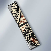 Bula Fiji Classic Masi Tapa Auto Sun Shade Vintage Brown - Polynesian Pride