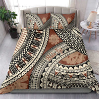 Bula Fiji Classic Masi Tapa Bedding Set Vintage Brown LT7 - Polynesian Pride