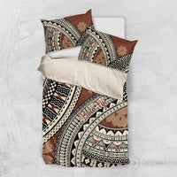 Bula Fiji Classic Masi Tapa Bedding Set Vintage Brown LT7 US Twin 172cm x 218cm Brown - Polynesian Pride