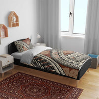 Bula Fiji Classic Masi Tapa Bedding Set Vintage Brown LT7 - Polynesian Pride