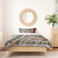Bula Fiji Classic Masi Tapa Bedding Set Vintage Brown LT7 - Polynesian Pride