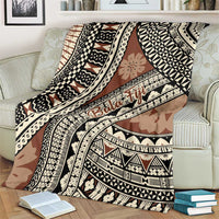 Bula Fiji Classic Masi Tapa Blanket Vintage Brown - Polynesian Pride