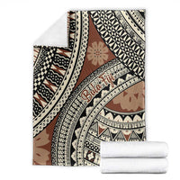 Bula Fiji Classic Masi Tapa Blanket Vintage Brown - Polynesian Pride