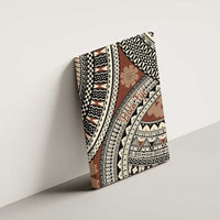 Bula Fiji Classic Masi Tapa Canvas Wall Art Vintage Brown - Polynesian Pride