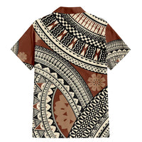 Bula Fiji Classic Masi Tapa Family Matching Mermaid Dress and Hawaiian Shirt Vintage Brown - Polynesian Pride