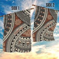 Bula Fiji Classic Masi Tapa Garden Flag Vintage Brown - Polynesian Pride