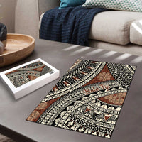 Bula Fiji Classic Masi Tapa Puzzle Vintage Brown - Polynesian Pride