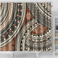 Bula Fiji Classic Masi Tapa Shower Curtain Vintage Brown - Polynesian Pride