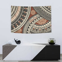 Bula Fiji Classic Masi Tapa Tapestry Vintage Brown - Polynesian Pride