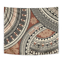 Bula Fiji Classic Masi Tapa Tapestry Vintage Brown - Polynesian Pride