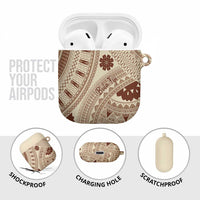 Bula Fiji Classic Masi Tapa AirPods Case Vintage Beige - Polynesian Pride