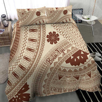 Bula Fiji Classic Masi Tapa Bedding Set Vintage Beige LT7 - Polynesian Pride