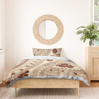 Bula Fiji Classic Masi Tapa Bedding Set Vintage Beige LT7 - Polynesian Pride