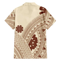 Bula Fiji Classic Masi Tapa Family Matching Puletasi and Hawaiian Shirt Vintage Beige - Polynesian Pride