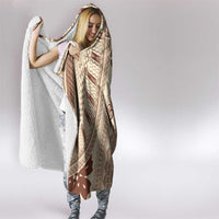 Bula Fiji Classic Masi Tapa Hooded Blanket Vintage Beige - Polynesian Pride