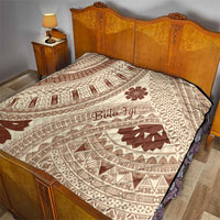 Bula Fiji Classic Masi Tapa Quilt Vintage Beige - Polynesian Pride