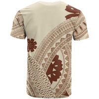 Bula Fiji Classic Masi Tapa T Shirt Vintage Beige - Polynesian Pride