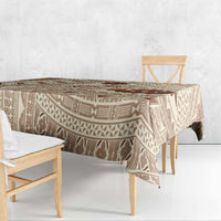 Bula Fiji Classic Masi Tapa Tablecloth Vintage Beige - Polynesian Pride