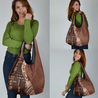 Bula Fiji Grocery Bag Tribal Masi Tapa - Brown