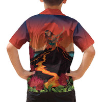 Hawaii Kilauea Volcano Family Matching Tank Maxi Dress and Hawaiian Shirt Pele Goddess