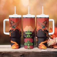 Hawaii Kilauea Volcano Tumbler With Handle Pele Goddess
