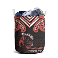 Maori Waitangi Laundry Basket Kotahitanga Poutama Mix Whakairo - Polynesian Pride