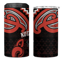 Maori Waitangi 4 in 1 Can Cooler Tumbler Kotahitanga Poutama Mix Whakairo - Polynesian Pride