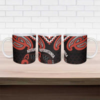 Maori Waitangi Ceramic Mug Kotahitanga Poutama Mix Whakairo - Polynesian Pride