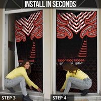Maori Waitangi Door Cover Kotahitanga Poutama Mix Whakairo - Polynesian Pride
