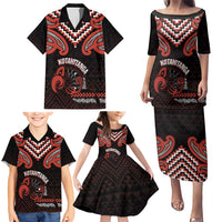 Maori Waitangi Family Matching Puletasi and Hawaiian Shirt Kotahitanga Poutama Mix Whakairo - Polynesian Pride