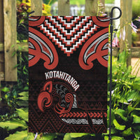 Maori Waitangi Garden Flag Kotahitanga Poutama Mix Whakairo - Polynesian Pride