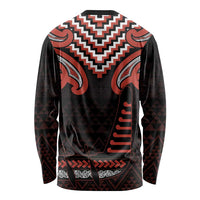 Maori Waitangi Long Sleeve Shirt Kotahitanga Poutama Mix Whakairo - Polynesian Pride