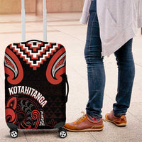 Maori Waitangi Luggage Cover Kotahitanga Poutama Mix Whakairo - Polynesian Pride