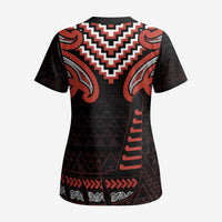 Maori Waitangi Scrub Top Kotahitanga Poutama Mix Whakairo - Polynesian Pride
