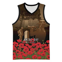 Australia - New Zealand ANZAC Lone Pine Basketball Jersey The Last Post