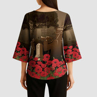 Australia - New Zealand ANZAC Lone Pine Kimono Sleeve Blouse The Last Post